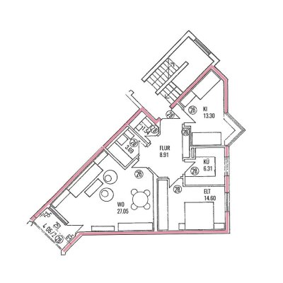 3 Zimmerwohnung mit Balkon