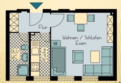 Charmante 1-Zimmer-Wohnung im grünen Teil von Elmshorn – mit Gestaltungsspielraum! HHS 16