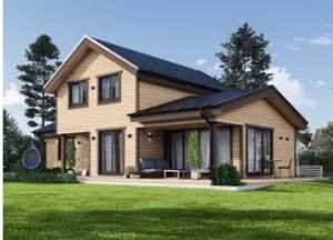 Fertighaus aus Holz (isoliert, KFW55) 116 m²