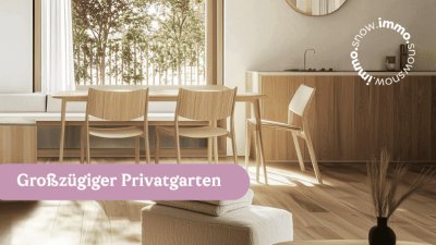 Exklusive 3-Zimmer-Neubau-Erdgeschosswohnung 84 m² mit 122 m² Privatgarten und 16 m² Terrasse in Natters bei Innsbruck