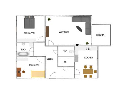 3-Zimmer-Wohnung in bevorzugter Lage mit Tiefgarage