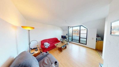 Aachen-West: Grundsolide, langfristig vermietete 2-Zi.-Whg. mit Stellplatz, Loggia + Einbauküche