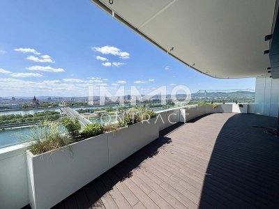 Atemberaubendes Apartment mit großzügigem Balkon, ganz Wien im Blick (Gym, Pool, Sauna, Doorman uvm)