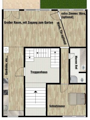 € 1.650 - WARM - Helle 2,5 Zimmerwohnung mit Terrasse/ Pergola und eigenen Garten