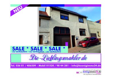 Malern, Einziehen, Wohlfühlen - 5 Zimmer, Küche, Bad, Speisekammer, Garage, Zuf., Büro