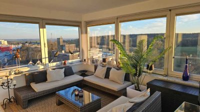 ***PROVISIONSFREI-Penthouse mit traumhaft schönen Panoramablick, Dachterrasse, Garage & barrierefrei