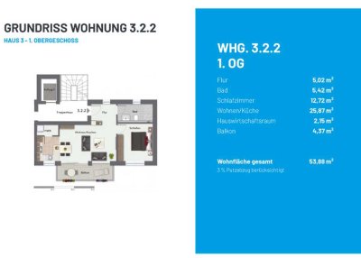 Moderne KfW-55-Wohnung mit Aufzug, Balkon und Carport – bezugsbereit ab 1.1.2026