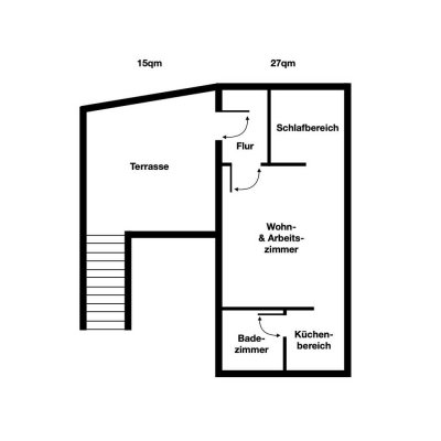 Handwerkergesellen: Grün umgebende Hinterhof-Wohnung mit eigener Terrasse
