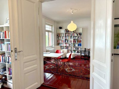 Sehr helle  3 Zi, 110 qm Altbauwohnung, Nähe Schweizer Platz  mitten in Sachsenhausen