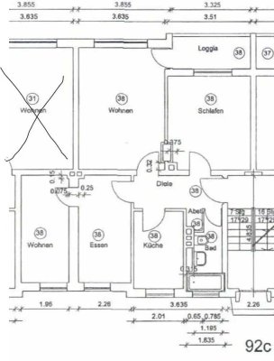 4-Raum-Hochparterre-Wohnung mit EBK in Frankfurt (Niederrad)