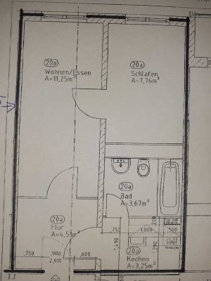 Praktische 1,5-Raumwohnung mit Badewanne sucht neuen Mieter