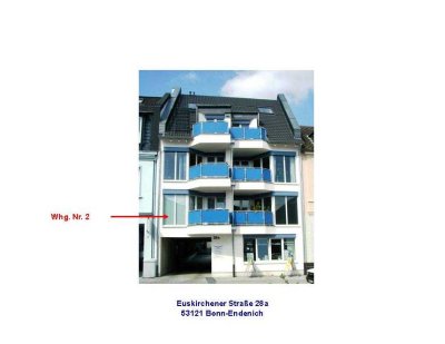Modernisierte 2-Zimmer-Wohnung mit Balkon und EBK in Bonn-Endenich