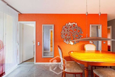 Möblierte 3,5 Zimmer-Wohnung mit zwei Balkonen