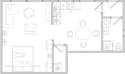 1,5-Zimmer Souterain-Wohnung mit Terasse in Finning