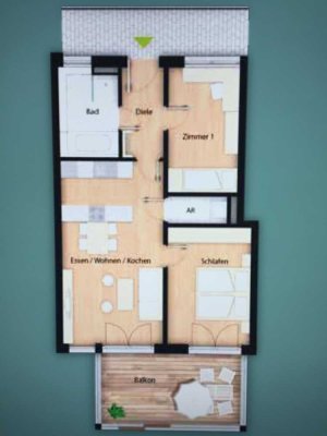 Luxuriöse 3-Zimmer-Wohnung im 2. OG mit Aufzug in Zirndorf