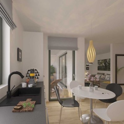 Erstbezug - Neubau - Oben wohnen mit Fahrstuhl und sonnigem Südbalkon