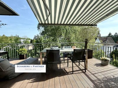 Penthouse mit Luxus-Flair – 4,5 Zimmer, 2 Dachterrassen, Kamin & Bulthaup-Küche direkt am Liederbach