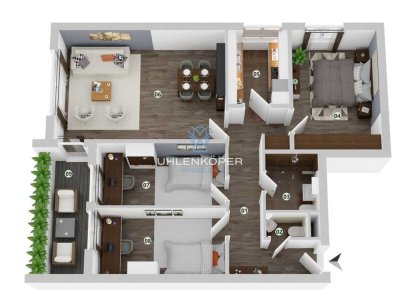 Exklusive Erdgeschosswohnung mit Garten & Garage in Top-Lage von Uelzen