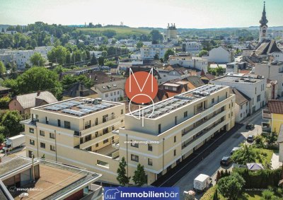 Neubau Anlegerwohnung im Zentrum von Grieskirchen - Top 1 Haus Prechtlerstraße / 2 Zimmerwohnung mit Blick über Grieskirchen