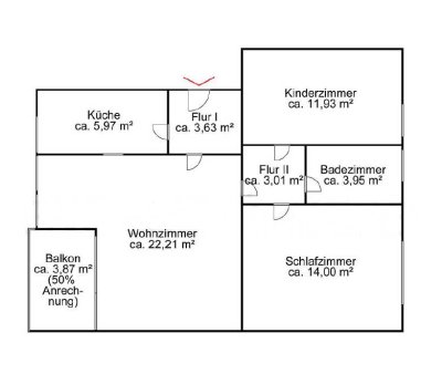 Exklusive 3-Raum-Wohnung mit Balkon und EBK in Bremen