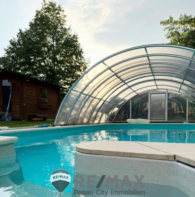 "BUNGALOW mit Pool - WohnGENUSS auf einer Ebene!"