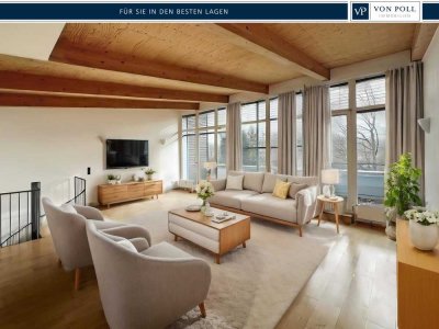 Licht, Luft, Lage – Maisonette, Loft mit Dachterrasse an der Flutmulde in Landshut