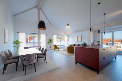 Exklusive barrierefreie Neubau-Penthousewohnung mit 3 Dachterrassen in Altrheinnähe