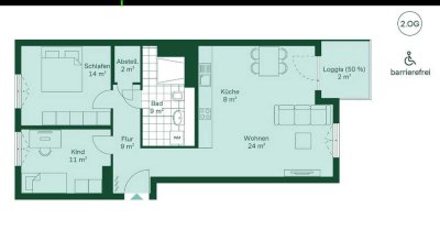 Erstbezug/Neubau 3-Raum-Wohnung mit gehobener Innenausstattung mit EBK in Köln Weidenpesch