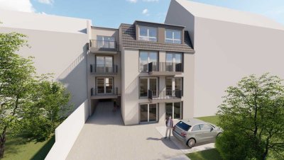 Stilvoller Neubau: 3-Zimmer Komfort auf einer Ebene mit Gartenanteil