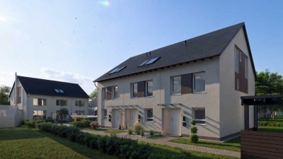 Energieeffizient wohnen in Erlangen: 9 Reihenhäuser im KfW-55-Neubauprojekt