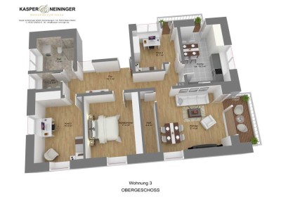 4-Zimmer-Wohnung mit gehobener Innenausstattung mit Balkon in Baden-Baden