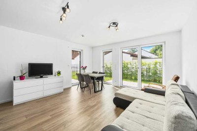 KfW-55-Neubau - Lichtdurchflutete  2-Zi.-Gartenwohnung mit zwei Terrassen