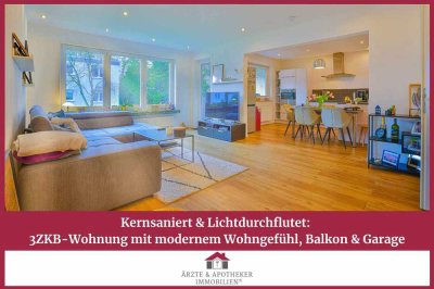 Modernisierte 3 ZKB-Wohnung mit Balkon, Keller + Einzelgarage!