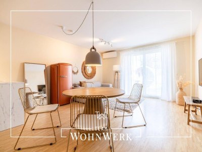 Exklusive 2-Zimmer-Wohnung | 60m² Terrasse mit Garten &amp; Sauna | TG vorhanden