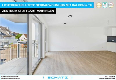 Lichtdurchflutete Neubauwohnung mit Balkon im Zentrum Vaihingens