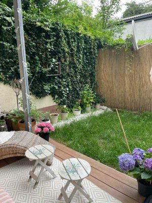 Charmante, helle Hochparterre-Wohnung mit Garten im Mühlburger Musikerviertel
