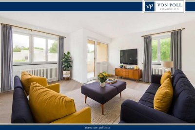 Exklusives Wohnen mit Balkon: Modernisiertes großes 1-Zimmer-Appartement mit Grünblick