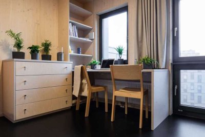 DIE ZIMMEREI | Möblierte + nachhaltige 1-Zimmer-Wohnung in Holzmodulbau am Inselpark | Bigger Bude