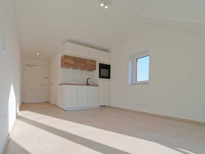 Erstbezug: Stilvolles 1-Zi.-DG-Apartm., Balkon, EBK & TG - MS-Gievenbeck