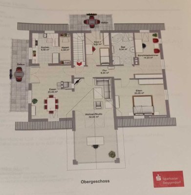 4 Zi-Wohnung in ruhiger Lage im OG