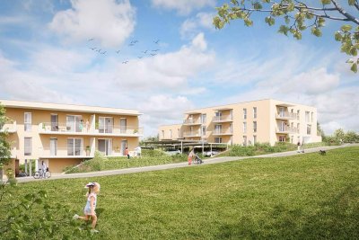 PROVISIONSFREI - Lichtdurchflutete Erstbezugswohnung mit großem Balkon - geförderte Miete - 3 Zimmer