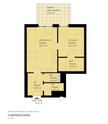 Erstbezug 2-Zimmer-Neubauwohnung inkl Markenküche, Balkon Außenfläche und Kellerabteil / K3-19