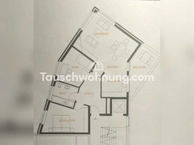 Tauschwohnung: 3 Zimmer Wohnung mit gr. Balkon