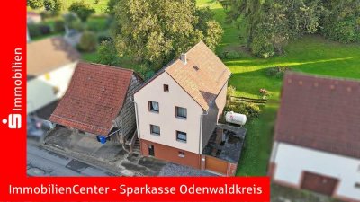 Wohnen im Grünen – Einfamilienhaus mit Scheune und großem Grundstück in Erbach-Bullau