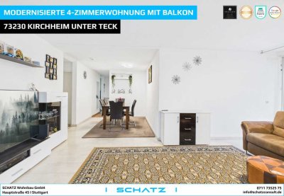 Modernisierte 4-Zi-Wohnung mit Balkon und Aufzug