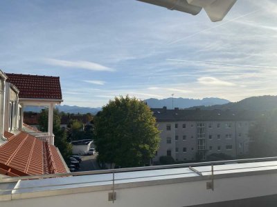 3 Zimmer Wohntraum mit 60m² S/W-Dachterrasse und Alpenpanorama