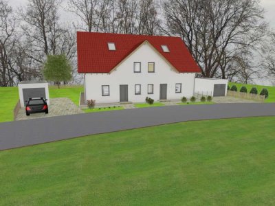 GRUNDSTÜCK mit DHH in Landsberg-Nähe! Idyllisch gelegen! Mit Baugenehmigung-Baustart sofort möglich!