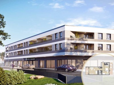 3-Zimmer-Wohnung mit Balkon & Dachterrasse I Neubau I Aufzug I provisionsfrei