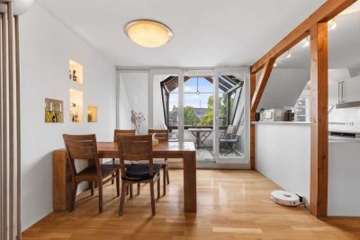 Lichtdurchflutete 4-Zi. Dachgeschoss-Maisonette-Wohnung in begehrter Top-Lage in Karlsruhe