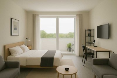 Möblierte 1 Zimmerwohnung mit Balkon
